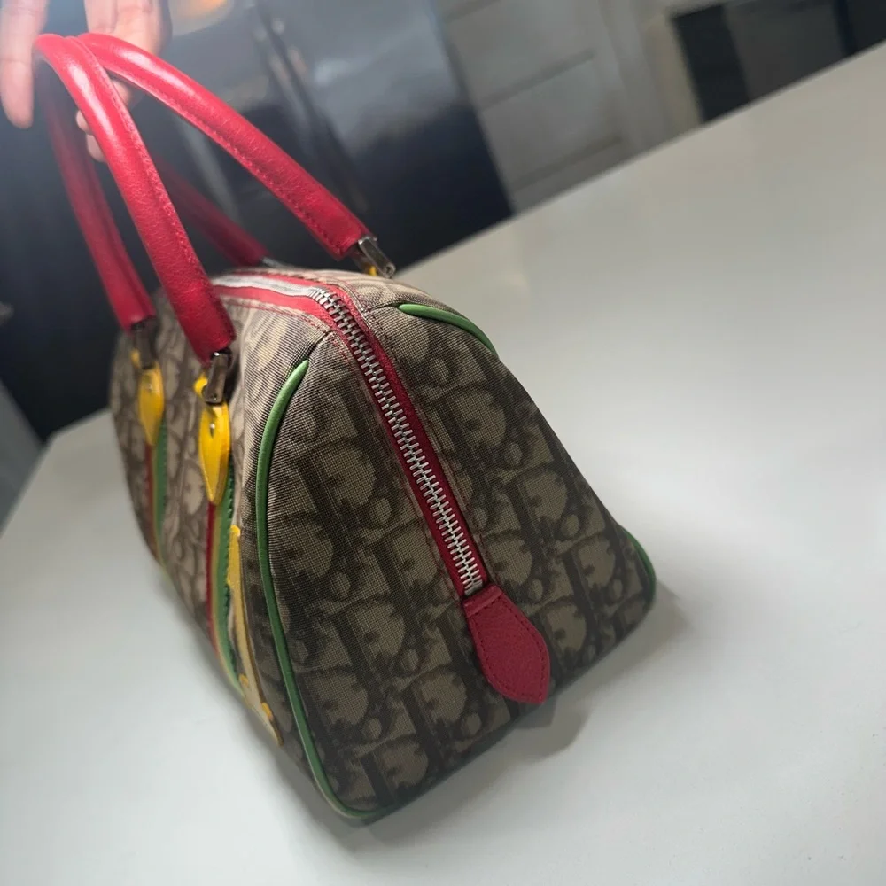 RARE DIOR RASTA MONOGRAM BOSTON BAG - Picture 4 of 12